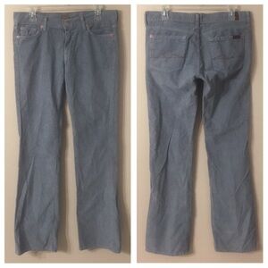 7FAM Grey Bootcut Corduroy Pants